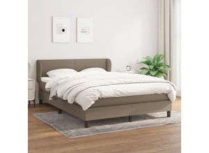 8720287399650 - Bonnevie - BoxspringbettSchlafzimmerbett mit Matratze Taupe 140x200 cm Stoff vidaXL12344