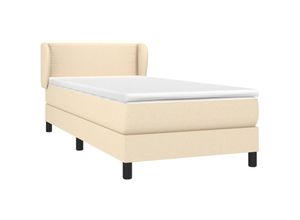 8720287400141 - Boxspringbett mit Matratze Creme 90x200 cm Stoff Vidaxl