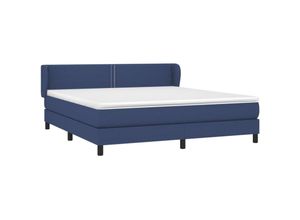 8720287400639 - BoxspringbettSchlafzimmerbett mit Matratze Blau 180x200 cm Stoff vidaXL355403