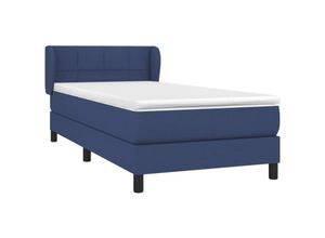 8720287400875 - Boxspringbett mit Matratze Blau 90x190 cm Stoff Vidaxl Blau