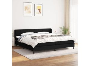 8720287401476 - BoxspringbettDoppelbett mit Matratze Schwarz 200x200 cm Stoff vidaXL