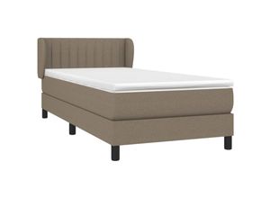 8720287402619 - BoxspringbettSchlafzimmerbett mit Matratze Taupe 100x200 cm Stoff vidaXL286305