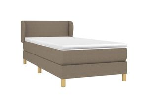 8720287404934 - BoxspringbettSchlafzimmerbett mit Matratze Taupe 90x200 cm Stoff vidaXL