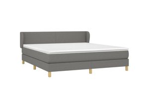 8720287405306 - Boxspringbett mit Matratze Dunkelgrau 160x200 cm Stoff vidaXL