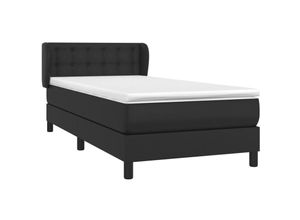 8720287411598 - Vidaxl - Boxspringbett mit Matratze Schwarz 90x190 cm Kunstleder