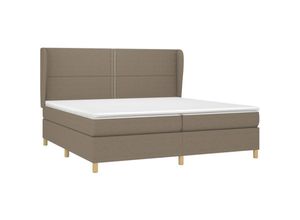 8720287423492 - Boxspringbett mit Matratze Taupe 200x200 cm Stoff Vidaxl 8720287423492 - Boxspringbett mit Matratze Taupe 200x200 cm Stoff Vidaxl