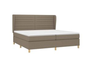 8720287425090 - Vidaxl - Boxspringbett mit Matratze Taupe 200x200 cm Stoff