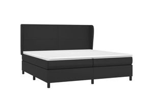 8720287428077 - Vidaxl - Boxspringbett mit Matratze Schwarz 200x200 cm Kunstleder Schwarz