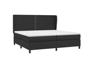 8720287428671 - Vidaxl - Boxspringbett mit Matratze Schwarz 200x200 cm Kunstleder Schwarz