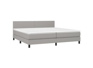 8720287445852 - Boxspringbett mit Matratze Hellgrau 200x200 cm Stoff vidaXL 8720287445852 - Boxspringbett mit Matratze Hellgrau 200x200 cm Stoff vidaXL