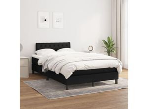 8720287449478 - Boxspringbett mit Matratze Schwarz 120x200 cm Stoff Vidaxl Schwarz