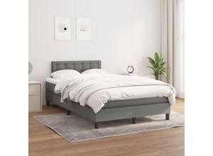 8720287450269 - Vidaxl - Boxspringbett mit Matratze Dunkelgrau 120x200 cm Stoff Grau