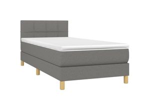 8720287452348 - Vidaxl - Boxspringbett mit Matratze Dunkelgrau 80x200 cm Stoff