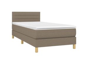 8720287453413 - BoxspringbettSchlafzimmerbett mit Matratze Taupe 100x200 cm Stoff vidaXL911237