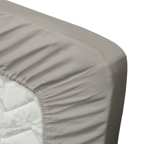 8720289231224 - Spannbetttuch - Spannbetttuch Topper 160x200 - Spannbetttuch 160x200 - Geeignet für Topper Matratze 160 x 200 - Baumwolle Satin - Topper Matratze 160x200 - Eckhöhe 10 cm - Grau