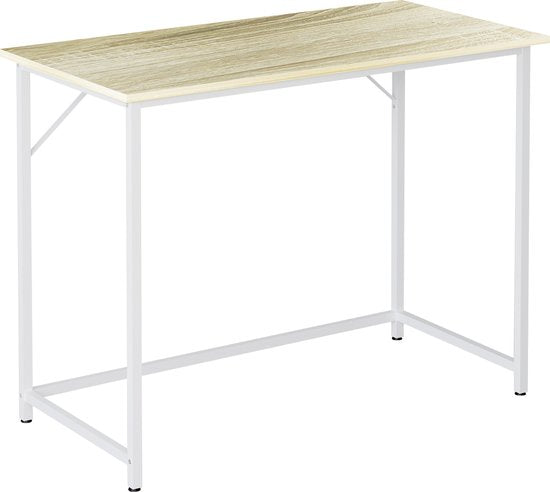 8720289501020 - VDD Industrie-Schreibtisch - Metallgestell - 50 x 100 x 75 cm - Weiß Hellbraun