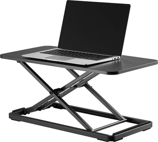 8720289502348 - - Höhenverstellbarer Steh-Sitz-Schreibtisch - Schwarz - 60x30cm