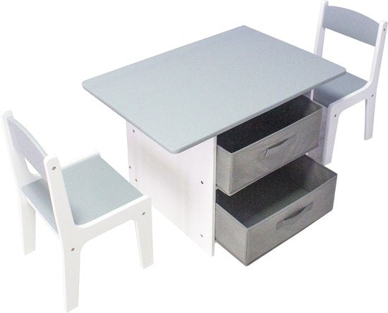 8720289502485 - Kindertisch mit Stühlen und Ablage - Bautisch Spieltisch Kinder 8720289502485 - Kindertisch mit Stühlen und Ablage - Bautisch Spieltisch Kinder