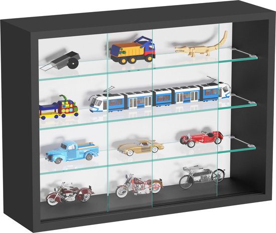 8720289502843 - Vitrine stehend hängend Wandvitrine - Schiebetüren - 50 x 40 x 13 cm