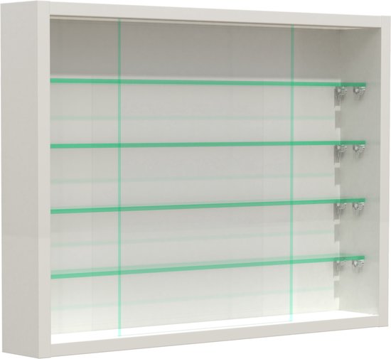 8720289502850 - Vitrine stehend Hängevitrine - Glasböden 50 cm breit x 45 tief - Schiebetüren