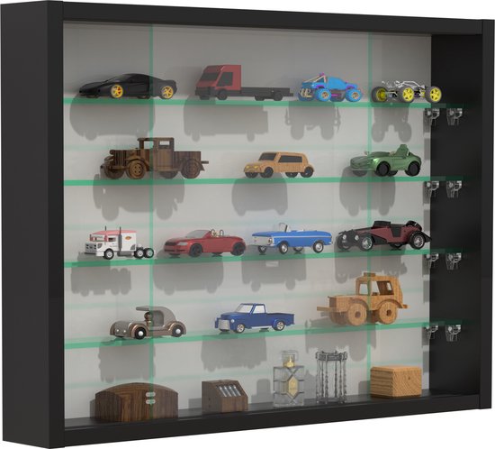 8720289502867 - Vitrine stehend Hängevitrine - Glasböden 50 cm breit x 45 tief - Schiebetüren