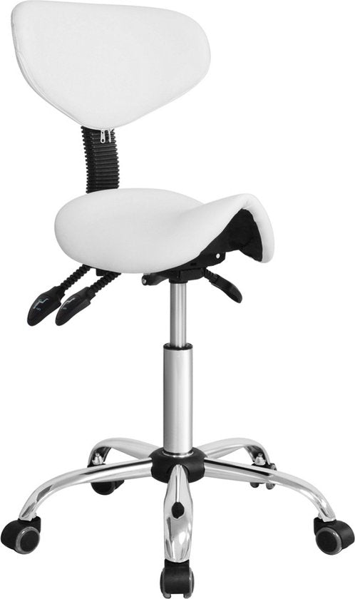 8720289503819 - Sattelhocker ergonomisch - Barbierhocker - Tabouret - höhenverstellbar - neigbare und verstellbare Rückenlehne