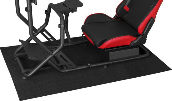 8720289507077 - Racing Cockpit Matte rutschfester Bodenschutz - Racing Cockpit Bodenmatte - Sim Racing Bodenmatte - Racing Lenkrad Standard Bodenmatte Radständer - XXL Größe 170 cm x 65 cm