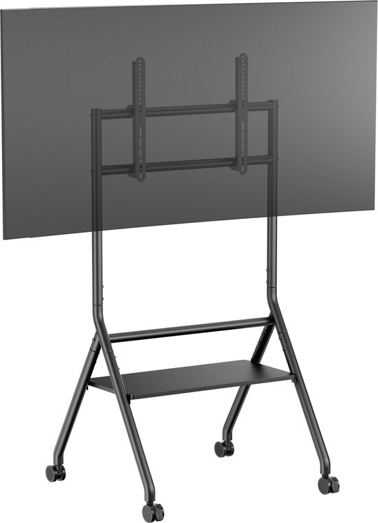 8720289507909 - VDD TV Stand - TV-Stativ - TV-Fuß - Monitorständer - Mobil & höhenverstellbar 125 bis 140 cm - Geeignet für Bildschirme von 37 bis 86 Zoll