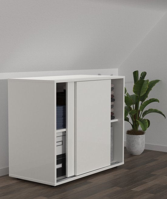 8720289508531 - Schrank unter schräger Wand Dachgeschoss Schlafzimmer - Wandschrank Sideboard 65 cm hoch