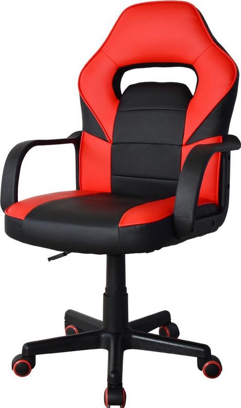 8720289509163 - Spielstuhl Thomas junior - Bürostuhl Gaming Style - höhenverstellbar - rot schwarz 8720289509163 - Spielstuhl Thomas junior - Bürostuhl Gaming Style - höhenverstellbar - rot schwarz