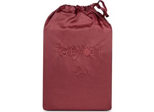 8720289631840 - Spannbettlaken KAYORI Giza Laken Gr B L 180 cm x 220 cm 1 St Mako-Satin 12 cm 180 x 210-220 cm rot 100% Baumwolle-Satin