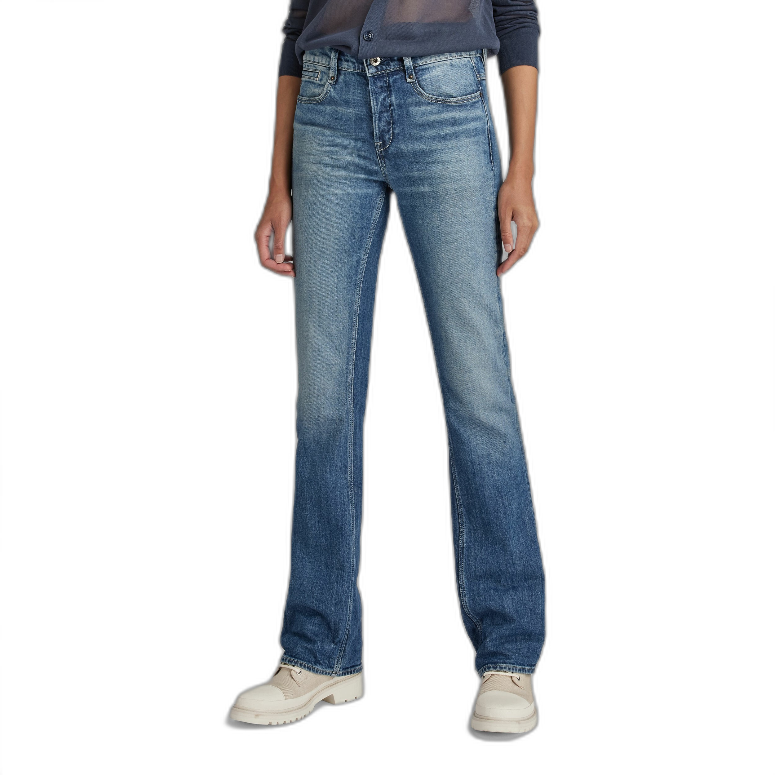 8720346259635 - Noxer Bootcut Jeans - Mittelblau - Damen