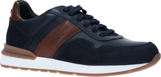 8720349006038 - Herren Turnschuhe - Blau - Niedrige Turnschuhe - Leder - Schnürsenkel