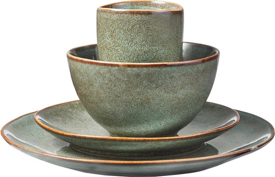8720362057505 - Tabo Geschirrset für 4 Personen - Grün 8720362057505 - Tabo Geschirrset für 4 Personen - Grün