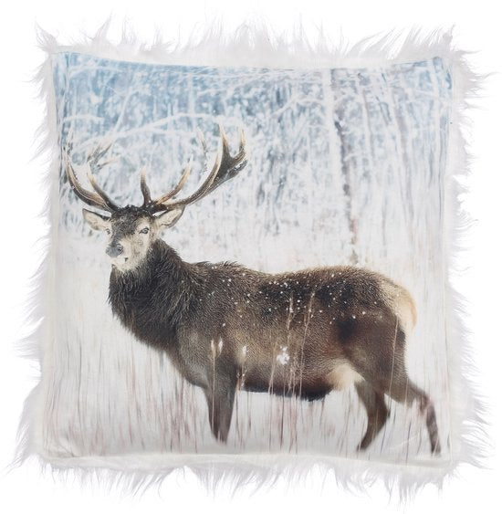 8720362171966 - Collection Deko-Kissen Deer - L45 x B45 cm - Polyester - Weiß