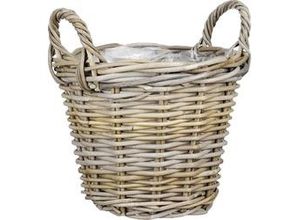 8720362222538 - Korb Marcia Rattan Ø 30 x 23 cm grau