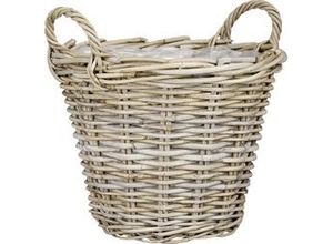 8720362222545 - Korb Marcia Rattan Ø 40 x 30 cm grau