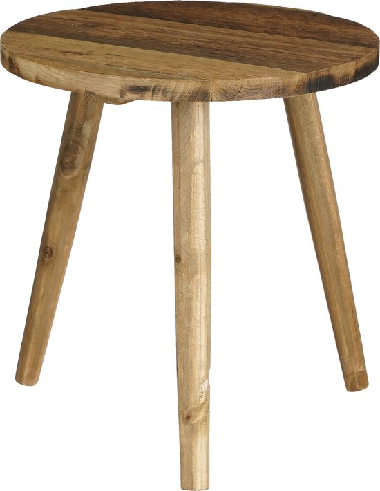 8720362240532 - Bold Beistelltisch - H36 x Ø33 cm - Recyceltes Holz - Braun