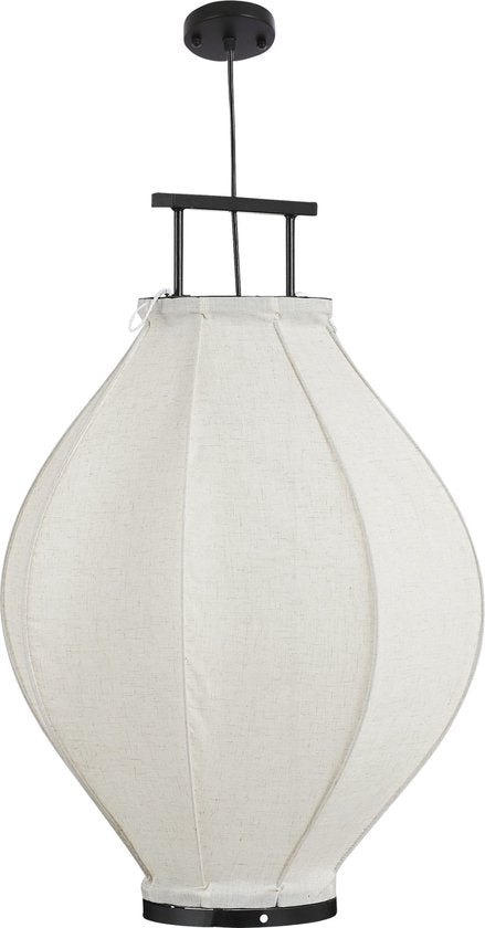 8720362241010 - Pego Pendelleuchte - H73 x Ø54 cm - Leinen - Off White