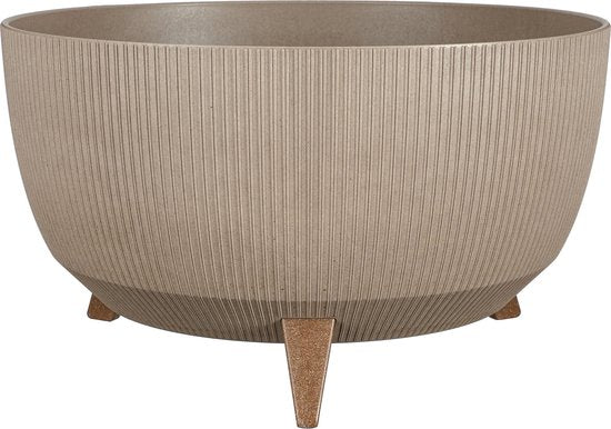 8720362247487 - Doppio Blumentopf auf Beinen - H22 x Ø47 cm - Polypropylen - FSC Mix - Taupe 8720362247487 - Doppio Blumentopf auf Beinen - H22 x Ø47 cm - Polypropylen - FSC Mix - Taupe