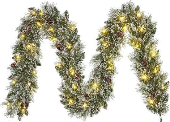 8720362249887 - Trees Vandans Girlande mit LED-Beleuchtung - L270 cm - Grün gefrostet