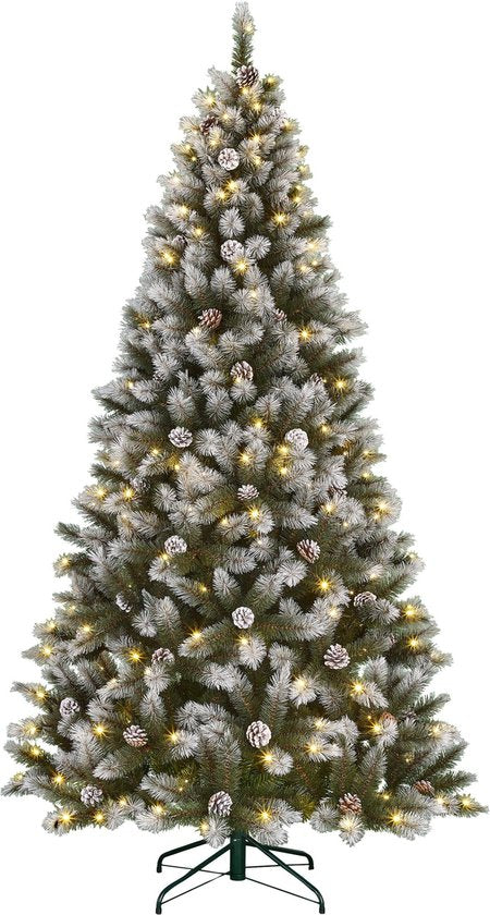 8720362259961 - Trees Pittsfield Künstlicher Weihnachtsbaum mit LED-Lichtern - H185 x Ø102 cm - Grün gefrostet