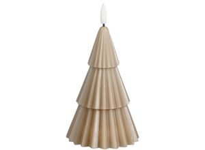 8720362352143 - - Mica Kerze led Weihnachtsbaum 15 x ø 10 cm taupe batteriebetrieben Timer