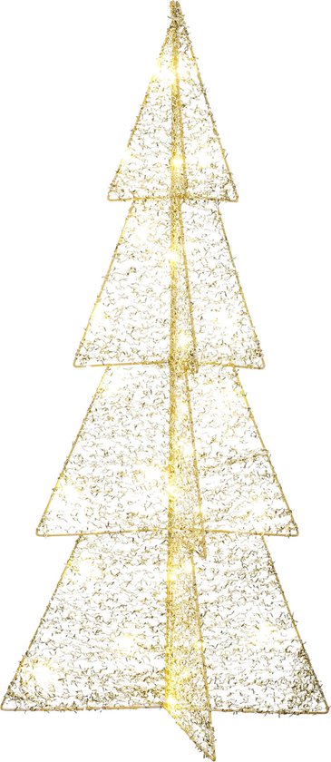8720362610786 - Weihnachtsdekoration Baum - L35 x B35 x H79 cm - Polyester - Gold