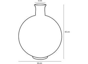 8720362635215 - - Mica Flasche Firenza dunkelbraun Recyeltes Glas ø 34 x 42 cm Vase