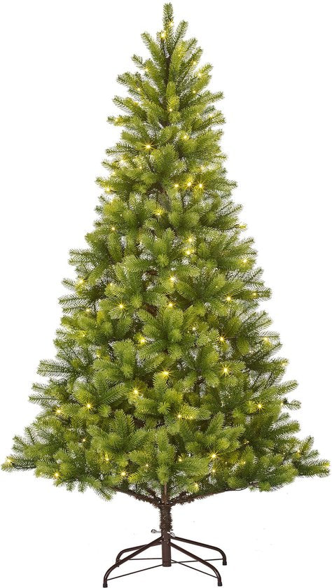 8720362914112 - Trees Nagoya Künstlicher Weihnachtsbaum mit warmweißen LED-Lichtern - H180 x Ø108 cm - Grün