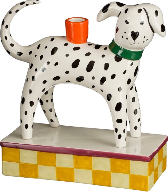 8720362945284 - Kerzenleuchter Hund - L26 x B11 x H27 cm - Keramik - Weiß 8720362945284 - Kerzenleuchter Hund - L26 x B11 x H27 cm - Keramik - Weiß