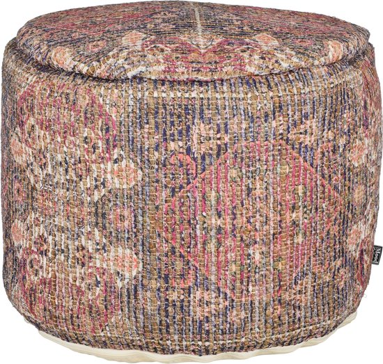 8720362962601 - Collection Pouf - H37 x Ø55 cm - Jute - Multicolour