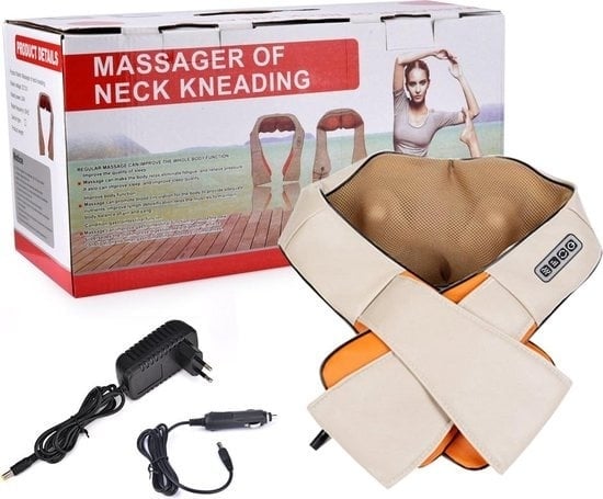 8720364688813 - Nackenmassagegerät Kneten - Nackenmassage Auto und Haus - Massage - Massagepistole - Massagegerät