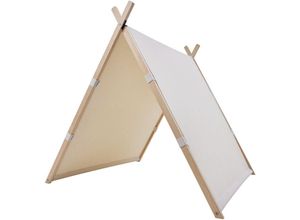 8720365062063 - Como Spielzelt für Kinder in Beige Kinderzelt aus 100% Baumwolle & fsc 100% Holz Tipi Zelt   Wigwam   Tipizelt für Drinnen & Draußen 107 cm x 123 cm